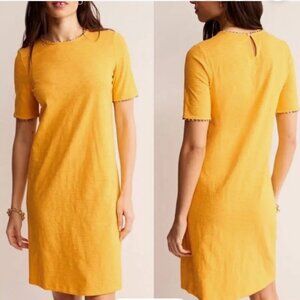 NWT 6R Boden Ali Pom Sleeve Dress in Artisan’s Gold